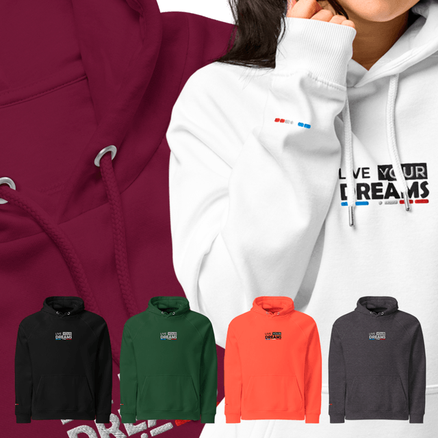 Sweat à Capuche BIO Brodé - DREAMS