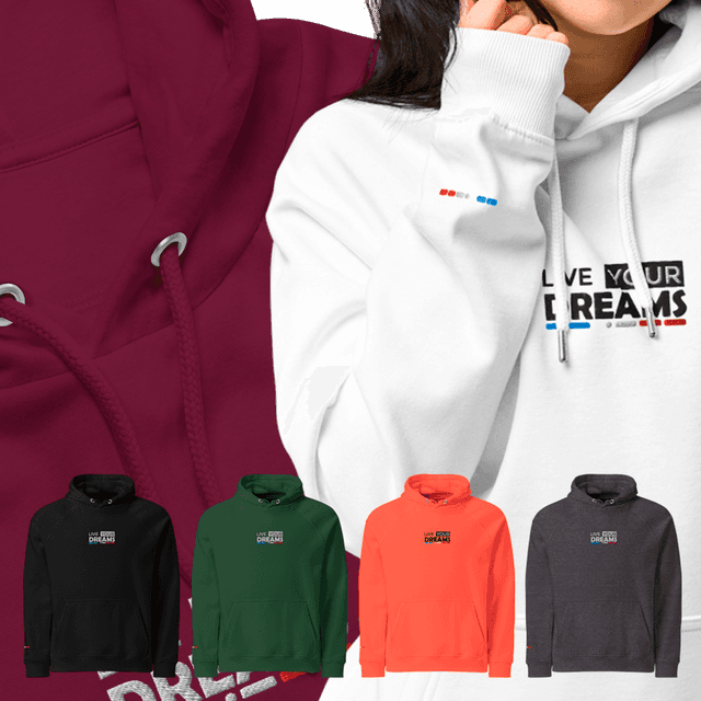 Sweat à Capuche BIO Brodé - DREAMS